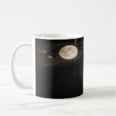 Minimalist Gold Moon & Constellation Black Mug Kaffeetasse (Links)
