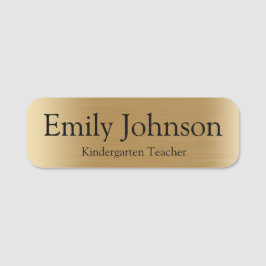 Minimalist Gold Teacher Name | Custom Kindergarten Namensschild