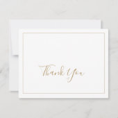 Minimalist Gold Thank You Card Dankeskarte (Vorderseite)
