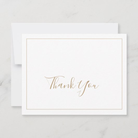 Minimalist Gold Thank You Card Dankeskarte (Vorderseite)