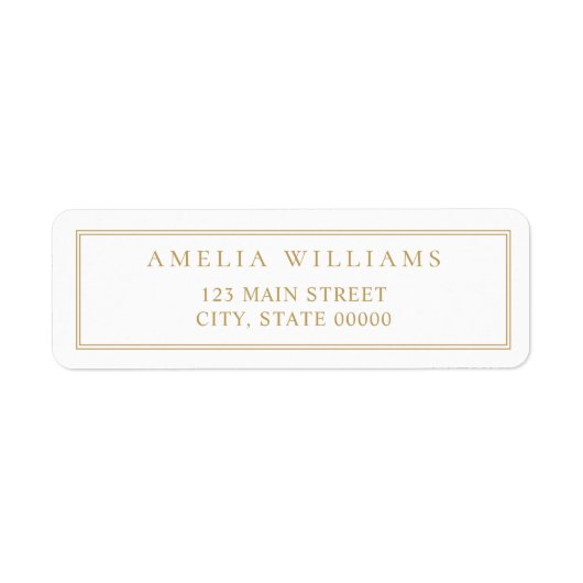 Minimalist Gold Two Border Return Address (Vorne)