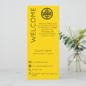 Minimalist Golden Church Connection Card Einladung (Stehend Vorderseite)