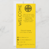 Minimalist Golden Church Connection Card Einladung (Vorderseite)