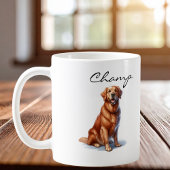 Minimalist Golden Retriever Art Mug Kaffeetasse