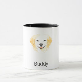 Minimalist Golden Retriever Hund Benutzerdefiniert Tasse