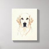 Minimalist Golden Retriever Line Art Leinwanddruck (Vorderseite)