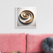Minimalist Golden Spiral - Modern Geometric 3D Rel Leinwanddruck (Insitu (Wohnzimmer))