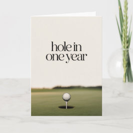 Minimalist Golf Birthday Card for men Karte