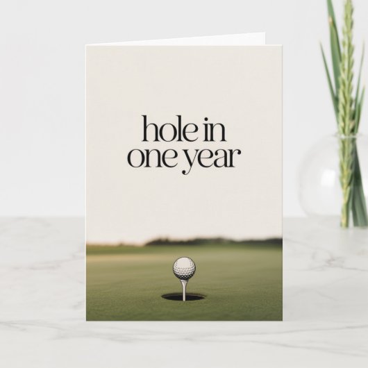 Minimalist Golf Birthday Card for men Karte (Vorderseite)