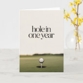 Minimalist Golf Birthday Card for men Karte (Gelbe Blume)