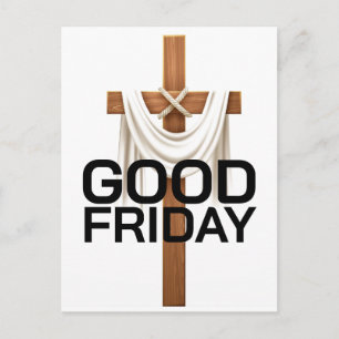 Minimalist Good Friday Design mit Kreuzsymbol Feiertagspostkarte
