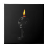 Minimalist Gothic Halloween Candle Ceramic Tile Fliese (Vorderseite)