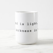 Minimalist Gott ist Licht Kaffeetasse (Mittel)
