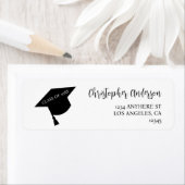 Minimalist Grad Cap Black & White Graduation (Insitu)