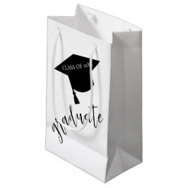 Minimalist Grad Cap Black & White Graduation Kleine Geschenktüte