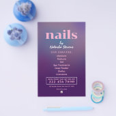Minimalist gradient nail technician  flyer (Einzeln)