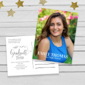 Minimalist Graduate Modern Simple Script Postkarte