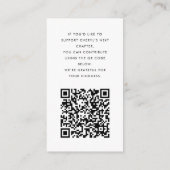 Minimalist Graduation Fund QR Enclosure Card Begleitkarte (Rückseite)