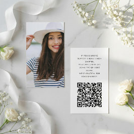 Minimalist Graduation Fund QR Enclosure Card Begleitkarte