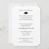 Minimalist Graduation Party Photo  Einladung (Rückseite)
