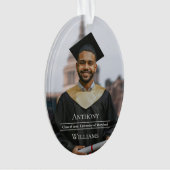 Minimalist Graduation Photo Oval Ornament (Vorderseite)