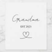 Minimalist Grandma Eat 2025 | Custom Wine Label Weinetikett (Einzelnes Label)