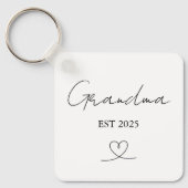 Minimalist Grandma EST Year | Custom Keychain Schlüsselanhänger (Vorderseite)