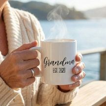 Minimalist Grandma Established Black Script Text