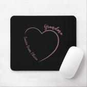 Minimalist Grandma With Grandkids Names And Heart Mousepad (Mit Mouse)