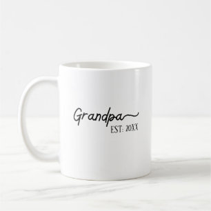 Minimalist Grandpa EST 2026 Tasse Neues Opa-Gesc