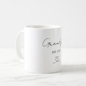 Minimalist Grandpa EST Year | Custom Gift Mug Kaffeetasse (Vorderseite Links)