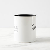 Minimalist Grandpa Established Elegant Script Zweifarbige Tasse (Mittel)