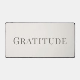 Minimalist Gratitude – Calm Typography Design Schreibtischunterlage