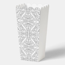 Minimalist graues Blumenmuster Geschenkschachtel