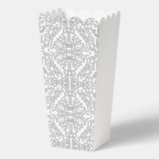 Minimalist graues Blumenmuster Geschenkschachtel (Rückseite)