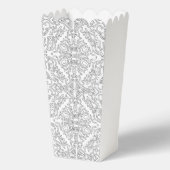 Minimalist graues Blumenmuster Geschenkschachtel (Vorderseite)