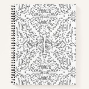 Minimalist graues Blumenmuster Notizblock