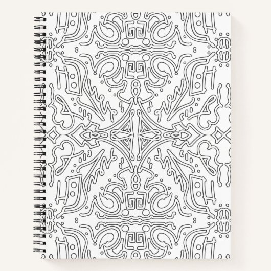 Minimalist graues Blumenmuster Notizblock (Vorderseite)
