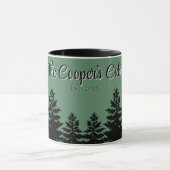 Minimalist gray black pine tree silhouette     tasse (Zentrum)