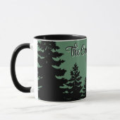Minimalist gray black pine tree silhouette     tasse (Links)