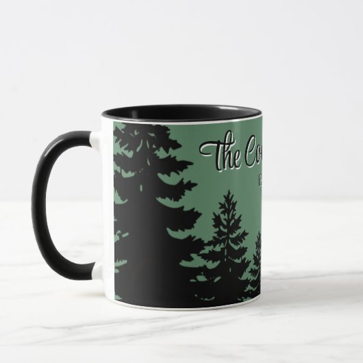 Minimalist gray black pine tree silhouette     tasse (Links)