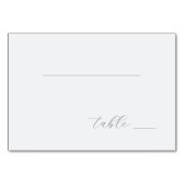 Minimalist Gray Cursive Lines Tischnummer (Vorderseite)