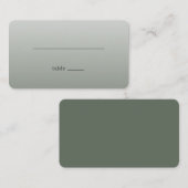 Minimalist Gray Line Divider Platzkarte (Vorne/Hinten)