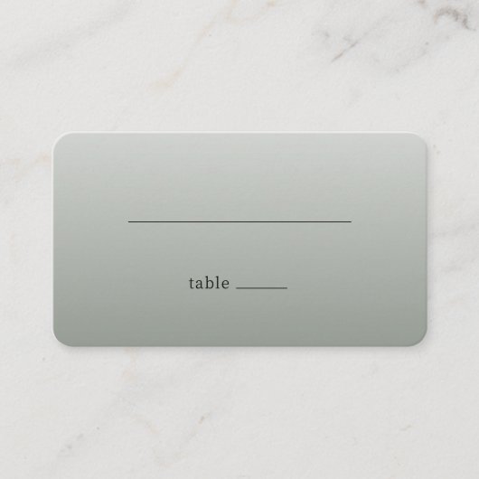 Minimalist Gray Line Divider Platzkarte (Vorderseite)