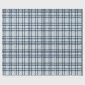 Minimalist Gray & Silver Winter Plaid Geschenkpapier (Flach)