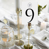 Minimalist Gray Wedding Table Number Card Tischnummer