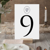Minimalist Gray Wedding Table Number Card Tischnummer