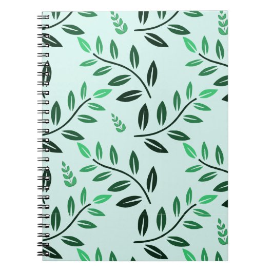Minimalist Green Foliage Journal Botanical Nature Notizblock (Vorderseite)