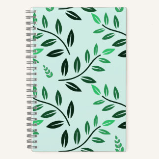 Minimalist Green Foliage Journal Botanical Nature Notizblock