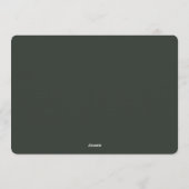 Minimalist Green Gold Merry Christmas Handwriting Einladung (Rückseite)